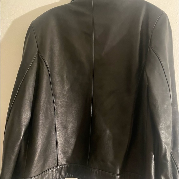Black Gallery Leather Jacket size L EUC - Picture 3 of 16
